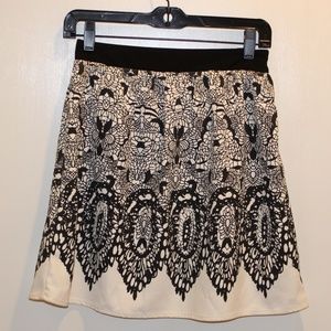 Anthropologie Lace Print Skirt